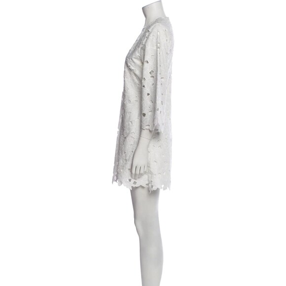 NWT. Cara Cara scalloped floral eyelet white dress Sz XS - Picture 8 of 10